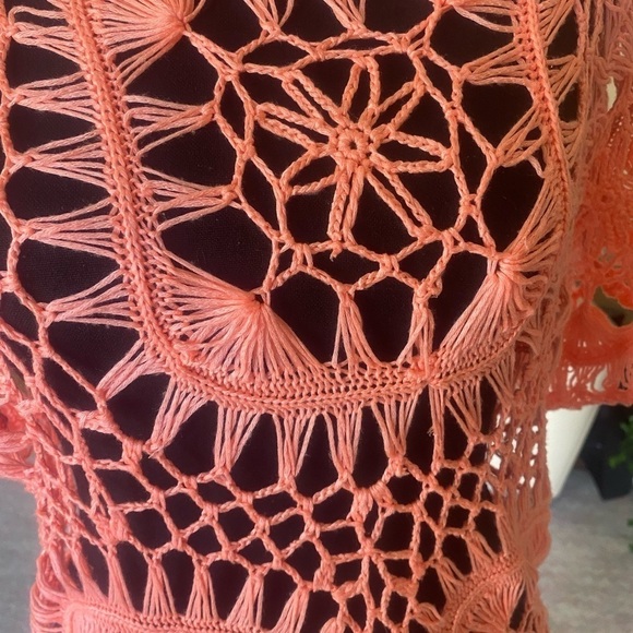 MAURICES Allover Crochet Top Boho Chic Balletcore Women’s Size XS - Picture 4 of 9